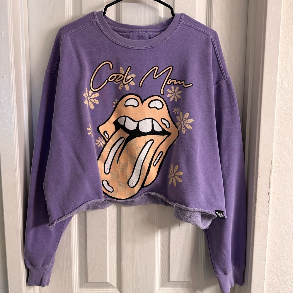 Sly Fox Threads x Krista Horton Cool Mom cropped sweatshirt XL - Picture 1 of 2